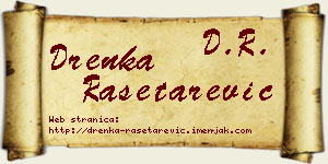 Drenka Rašetarević vizit kartica